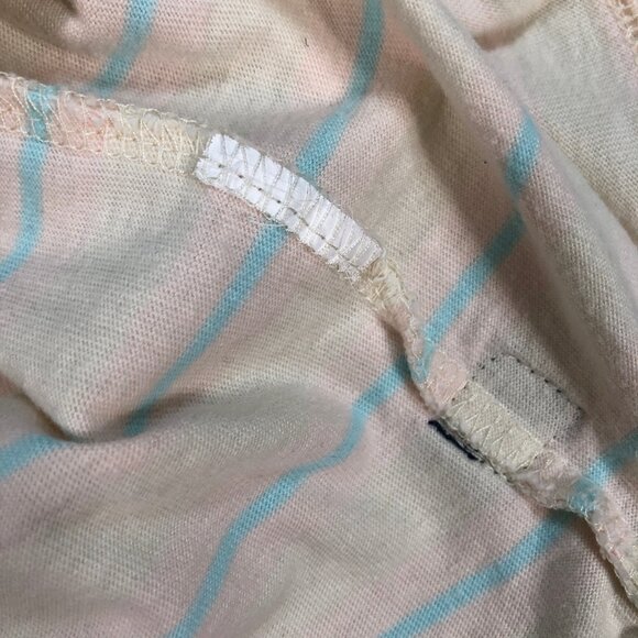 Roark T Shirt Men's S Off-White Blue 100% Cotton Stripe Pocket Logo - Picture 10 of 11